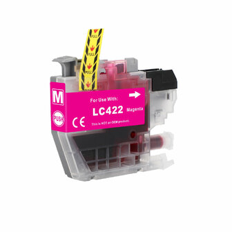 Brother LC-422M - Magenta Inktcartridge (huismerk)