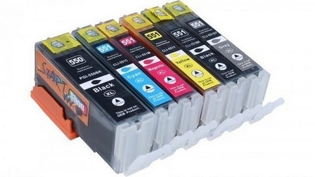 Canon 550-551 serie (complete set, 6 cartridges)