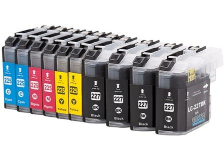 Brother LC-227/LC-225 VOORDEELPAKKET (10 cartridges)