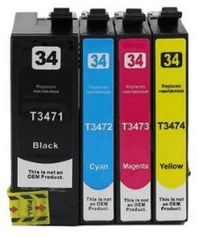 Epson T3471-T3474 XL complete set compatibel (4 cartridges)