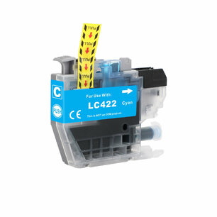 Brother LC-422C - Cyaan Inktcartridge (huismerk)